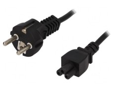 Cablu CEE 7/7 3x0,75mm2 cu mufă IEC C5 mamă PVC 1,8m 2,5A