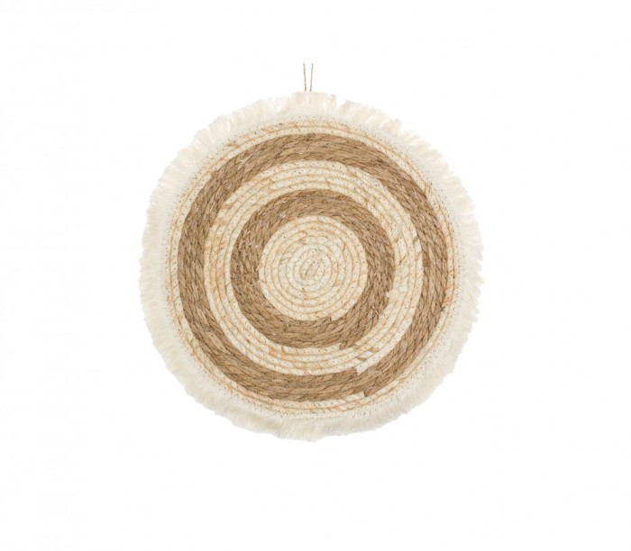Panou decorativ de perete, cerc Bej, 40 cm