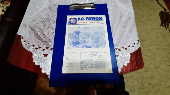 program- supliment FC Bihor Aug. 1983