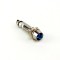Bec martor 12Vdc 9x36mm LED albastru metal