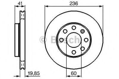 Disc frana CHEVROLET AVEO Limuzina (T250, T255) (2005 - 2016) BOSCH 0 986 478 192 foto