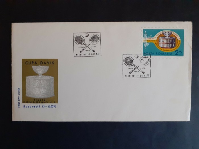 1972 - Finala Cupei Davis- LP809 - FDC