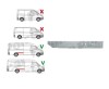 Piese de reparatie pentru panoul lateral MERCEDES SPRINTER, 07.2006-2018; VW CRAFTER (2E), 12.2005-04.2017, partea dreapta, superior; metal; latimea