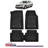 Covorase Auto TeamCar&reg; Kia Optima TF (2010-2015) - Negru - Cauciuc Rezistent Tip Tavita