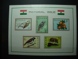 GHANA 1964 2 BLOCURI PASARI MNH, Nestampilat