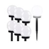 Lampi solare pentru alei, set 6 globuri, senzor amurg, LED cu lumina rece, timp de lucru 6 ore, Gardlov