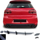 Insert difuzor spate sport, splitter, negru lucios, potrivit pentru VW Golf 6 GTI 08-13 Performance AutoTuning