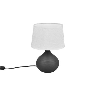 Veioza/Lampa de masa MARTIN, alb/maro, dulie E14 -TRIO foto