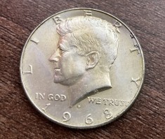 C50 - Moneda foarte veche - America - half dollar - litera D - 1968