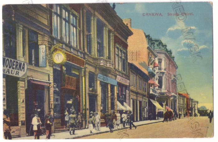 2744 - CRAIOVA, Unirii street, Romania - old postcard - used - 1912