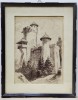Alexandru Poitevin-Scheletti - Castelul Tepes, Parcul Carol - Litografie, 29x21cm