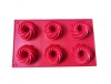 Forma Silicon Prajituri 6 Cavitati Spirala Visiniu 28x17cm Termorezistenta Briose Tort