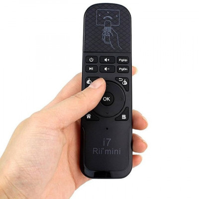 Mini telecomanda wireless cu Air mouse pentru smart TV si PC, I7 Rii foto