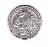Moneda SUA 25 centi/quarter dollar 2019 P Massachusetts Lowell, stare foarte bun, America de Nord, Cupru-Nichel