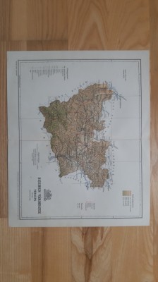Harta comitatului Sibiu SZEBEN (1897) (cromolitografie) harta veche Transilvania judetului judetul Sibiu foto