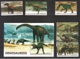 CUBA 2016 DINOZAURI ANIMALE PREISTORICE, Nestampilat