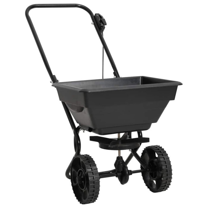 Utilaj de &icirc;mprăștiat sare, 80x46x75 cm, PVC și oțel, 15 L