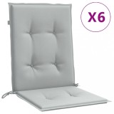 Cumpara ieftin Perne scaun cu spatar scund 6 buc. melanj gri 100x50x4cm textil