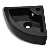 Chiuveta cu preaplin, negru, 45 x 32 x 12,5 cm