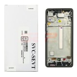 LCD+Touchscreen cu Rama Samsung Galaxy A53 5G / A536 BLACK Original Service Pack