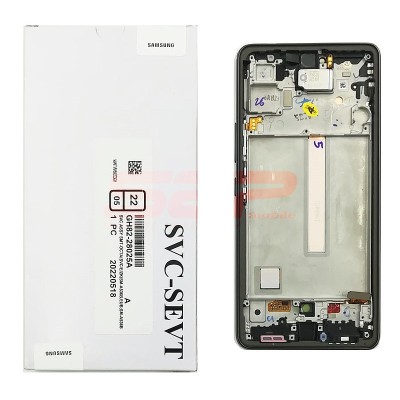 LCD+Touchscreen cu Rama Samsung Galaxy A53 5G / A536 BLACK Original Service Pack foto