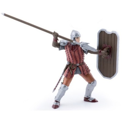 PAPO FIGURINA CAVALER CU SULITA SI SCUT ROSU foto