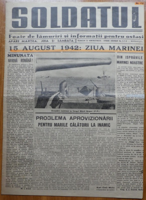 Soldatul, foaie de lamuriri si informatii pentru ostasi, 15.08.1942, Antonescu foto