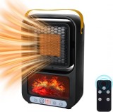 Aeroterma aer cald cu termostat, 800W, reglabila, ventilator, telecomanda, timer