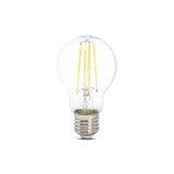 Cumpara ieftin Bec LED Filament A60 8W E27 6500K Alb Rece 800lm Total Green, Durata 20000h, Unghi 360&deg;, Sticla