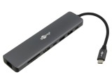 Hub USB 8 porturi, USB 3.2, cititor carduri SD/microSD, argintiu