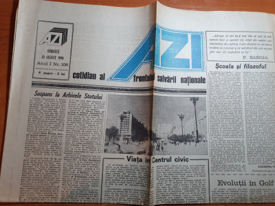 ziarul azi 18 august 1990-art viata in centrul civic foto