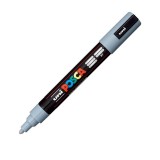 Marker UNI PC-5M Posca, 1.8-2.5 mm,varf mediu,gri