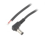 Cablu Alimentare 2x0,5mm2 DC 5,5/2,5 Negru 1,5m