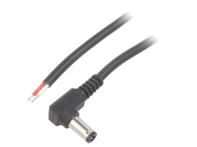 Cablu Alimentare 2x0,5mm2 DC 5,5/2,5 Negru 1,5m
