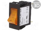 &Icirc;ntrerupător de supracurent SCHURTER TA45 7A 1P SNAP-IN portocaliu