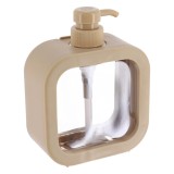Dispenser Săpun Plastic 500Ml &ndash; Bej / Transparent