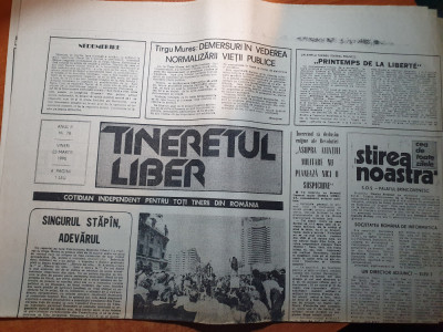 tineretul liber 23 martie 1990-art despre revolutie&amp;quot;recunostinta si lacrimi&amp;quot; foto