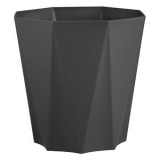 Ghiveci Octogonali din Plastic Antracit pentru Balcon și Grădină, CMCLASS