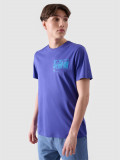 Tricou regular cu imprimeu pentru bărbați - mov, 4F Sportswear