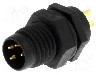 Conector M8, 4 pini, clasa etanseitate IP67, AMPHENOL - LTW8P-04PMMS-SF7001