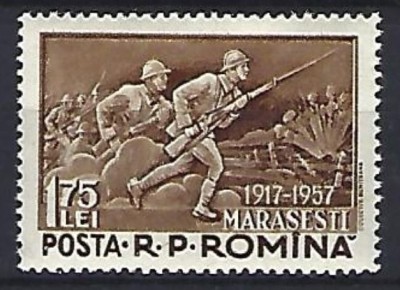 Romania 1957 - Lp 436 - 40 de ani de la batalia de la Marasesti - serie &amp;ndash; MNH foto
