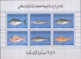 Timbre cu pești din Libia