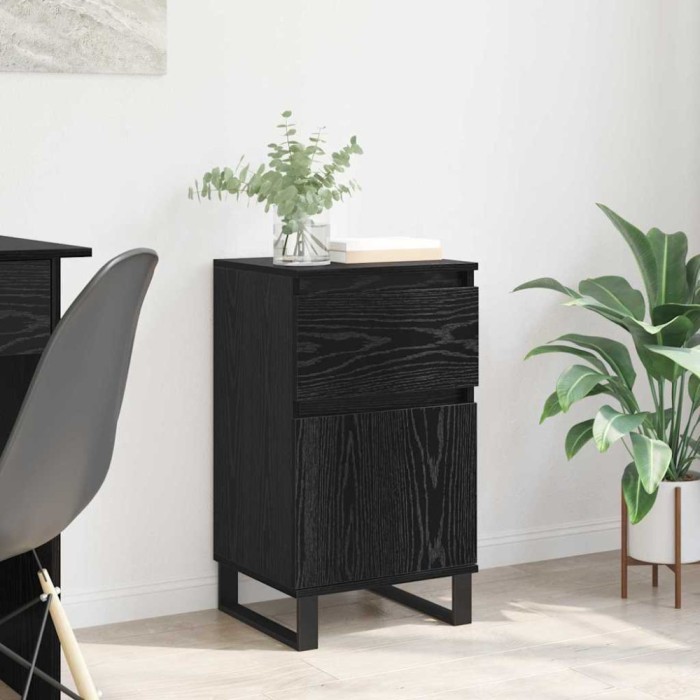vidaXL Bufet cu sertar Stejar negru 35 x 40 x 70 cm Lemn compozit 881770