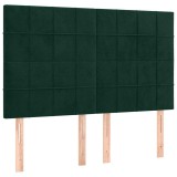 Cumpara ieftin Tablie de pat verde inchis 144x5x118/128 cm catifea