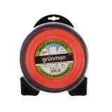 Fir motocoasa Grunman, profil patrat, PVC, 2.4 mm x 80 m