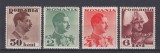 ROMANIA 1934 LP 108 REGELE CAROL II FARA POSTA UZUALE SERIE MNH
