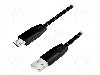 Cablu USB A mufa, USB B micro mufa, USB 2.0, lungime 1m, negru, LOGILINK - CU0158 foto