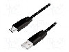 Cablu USB A mufa, USB B micro mufa, USB 2.0, lungime 1m, negru, LOGILINK - CU0158