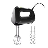 Mixer de mana Braun HM2110BK, 500 W, 4 viteze, Negru