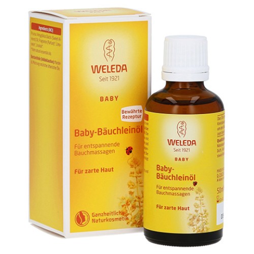 Ulei pentru Bebelusi, Weleda, Baby, cu Ulei de Migdale pentru Calmarea Colicilor, 50ml
